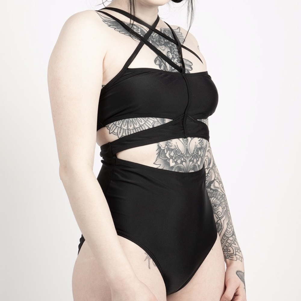 Women’s Disturbia Black One-Piece Swimsuit